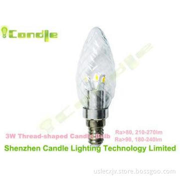 SMD 5630 3w Led Candle Bulb Dimmable With Epistar Chip / Cl